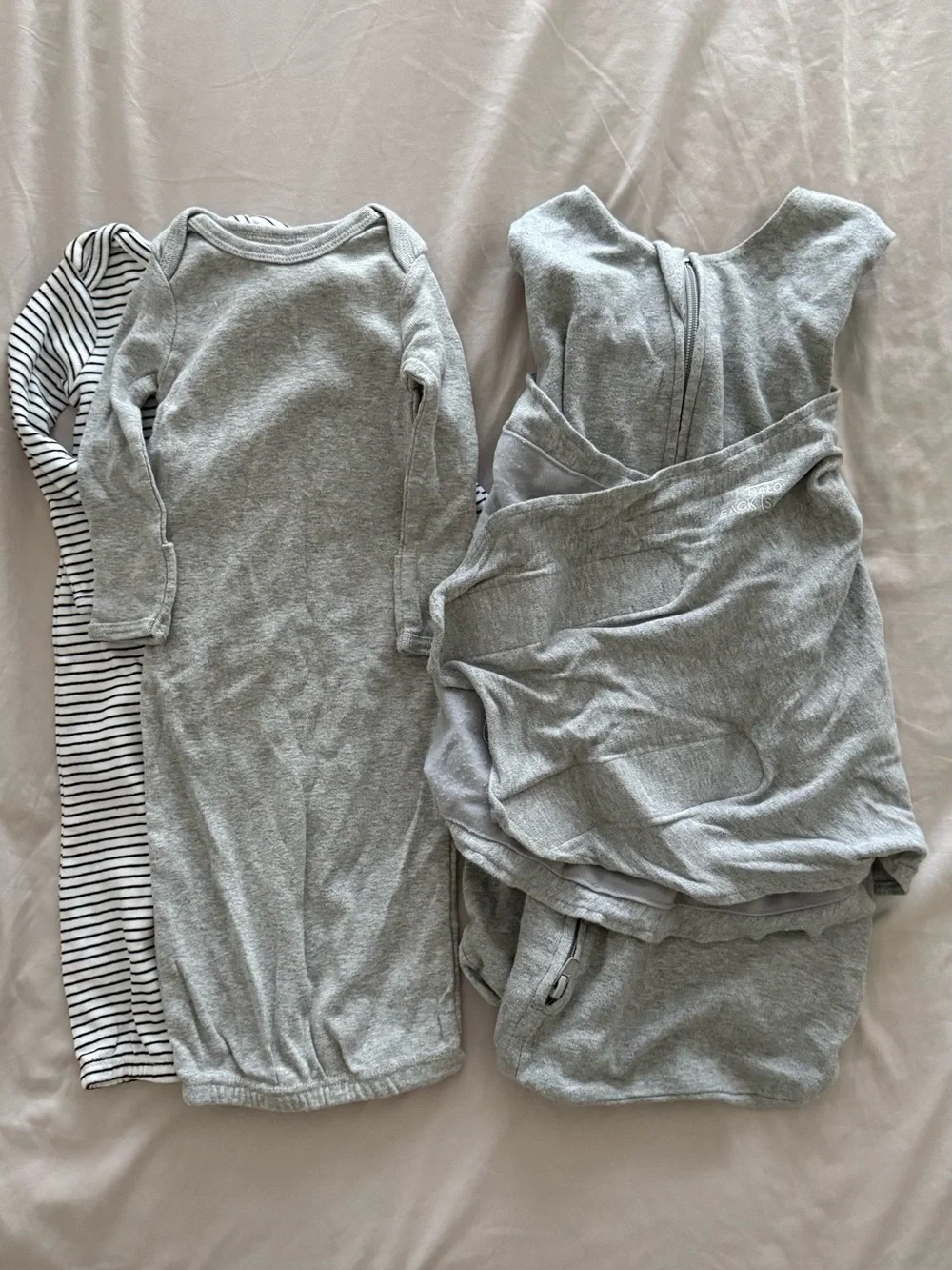 HALO SleepSack Swaddle Newborn Bundle Carter’s Sleep Swaddle Gowns 0-3M 3 Pc